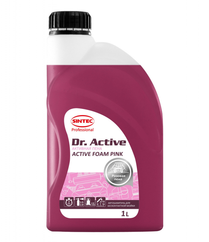 Автошампунь Dr.Aktive Sintec Foam Pink 1л. (для мойки автомобиля)
