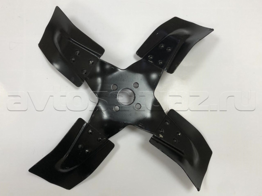Вентилятор УАЗ 452, 3741, 3163 с/о без гидромуфты 4 лопасти (стальная), арт. 3151-00-1308010-01